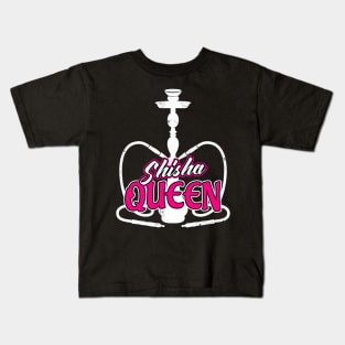 Shisha Queen Water Pipe Hookah Lovers Ladies Kids T-Shirt